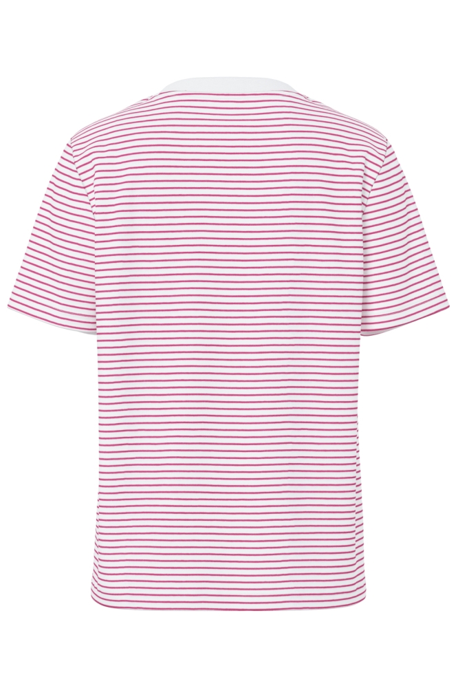 Pieces roze dames t-shirt | Achteraanzicht