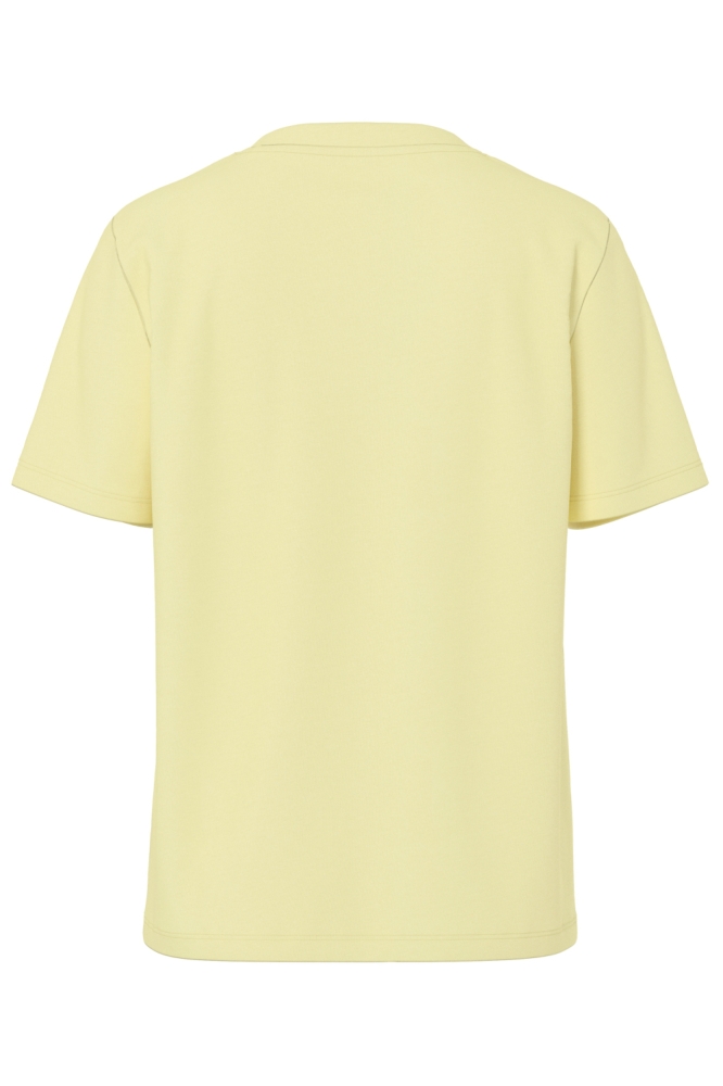 Pieces gele dames t-shirt | Achteraanzicht