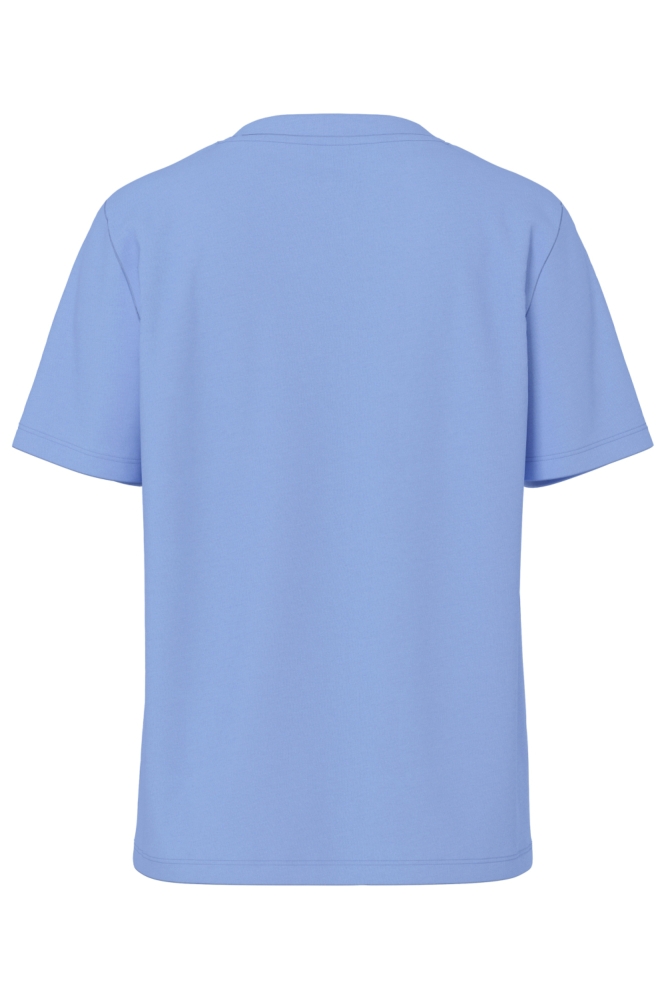 Pieces blauwe dames t-shirt | Achteraanzicht