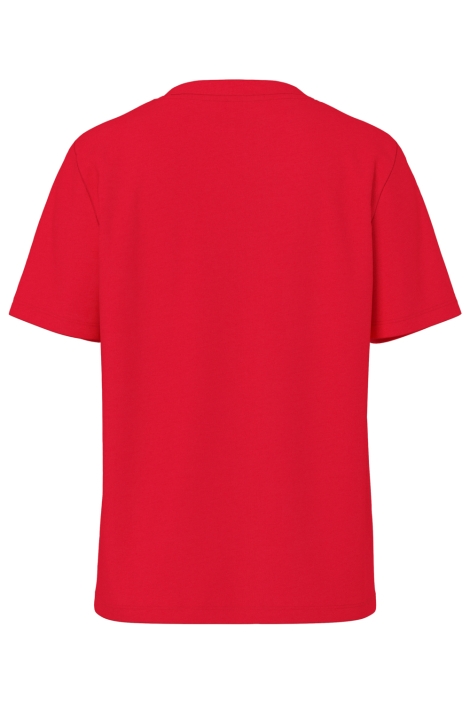 Pieces rode dames t-shirt | Achteraanzicht