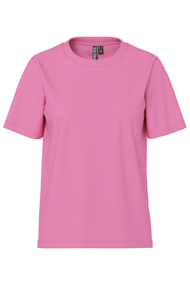 Pieces roze dames t-shirt | Vooraanzicht