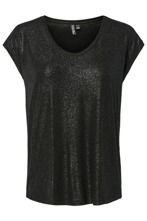 Pieces zwarte dames t-shirt | Vooraanzicht