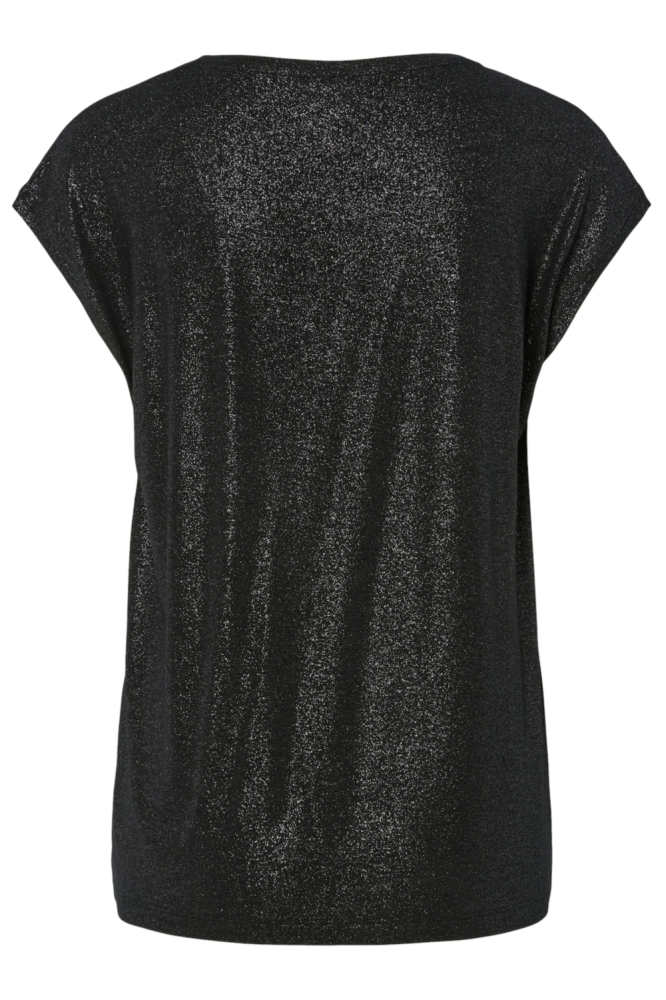 Pieces zwarte dames t-shirt | Achteraanzicht