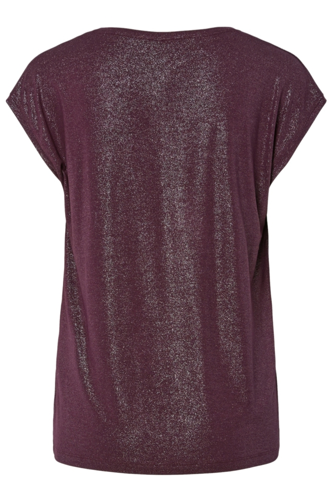 Pieces bordeaux dames t-shirt | Achteraanzicht