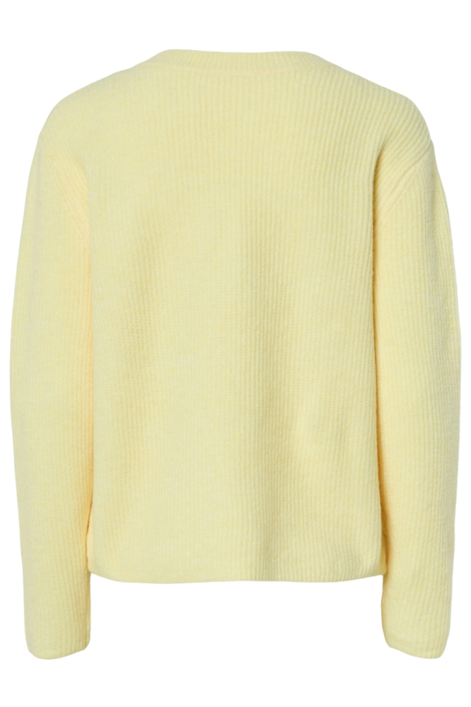 Pieces gele dames vest | Achteraanzicht