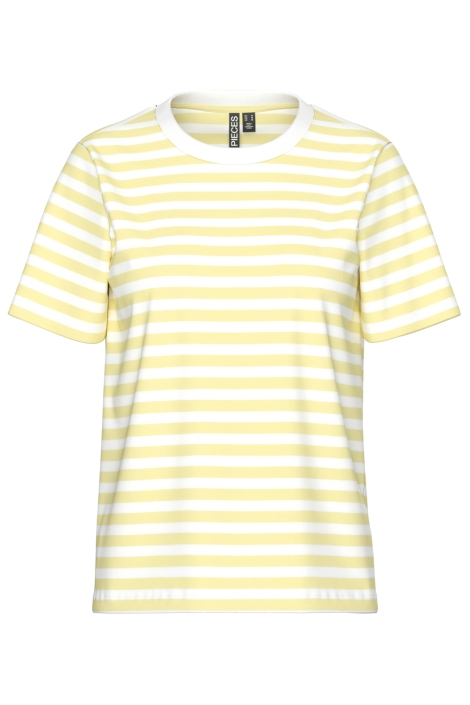 Pieces gele dames t-shirt | Vooraanzicht