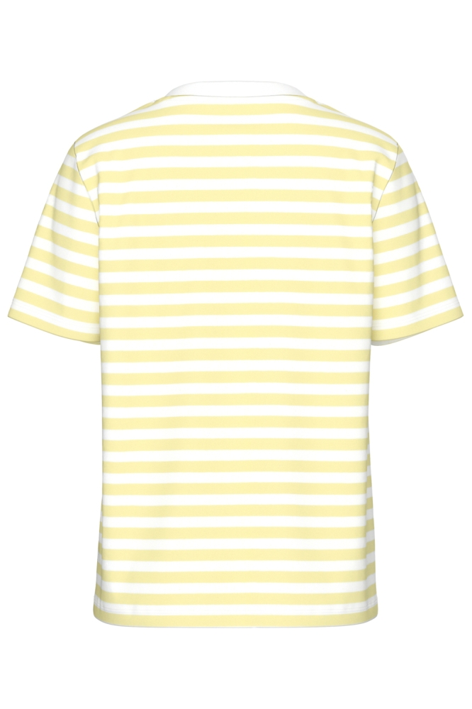 Pieces gele dames t-shirt | Achteraanzicht