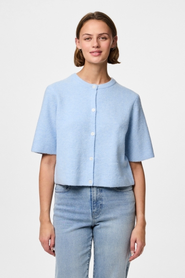 Pieces Vest PCSILLY SS O-NECK KNIT CARDIGAN NOO 17158220 CASHMERE BLUE