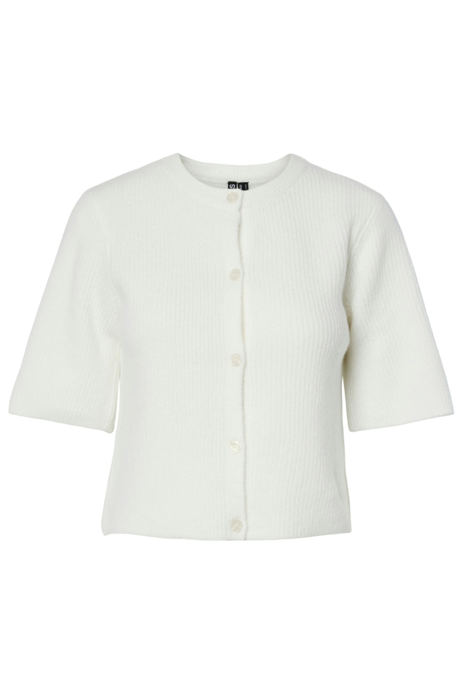 Pieces witte dames vest | Vooraanzicht