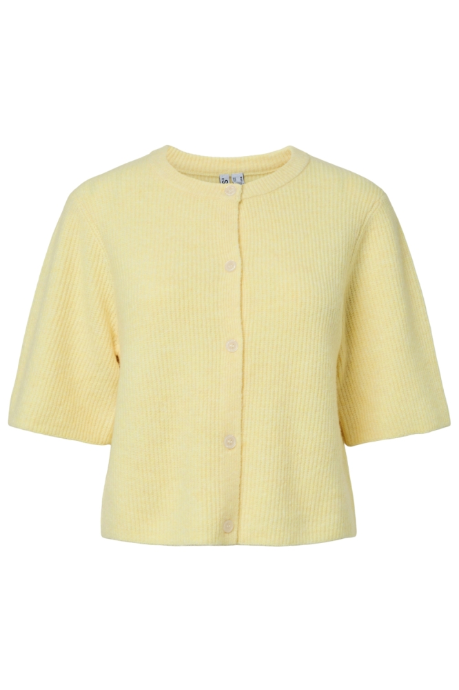 Pieces gele dames vest | Vooraanzicht