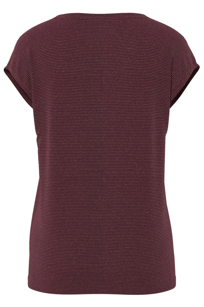 Pieces bordeaux dames t-shirt | Achteraanzicht