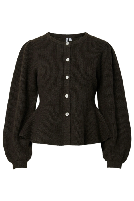 Pieces bruine dames vest | Vooraanzicht