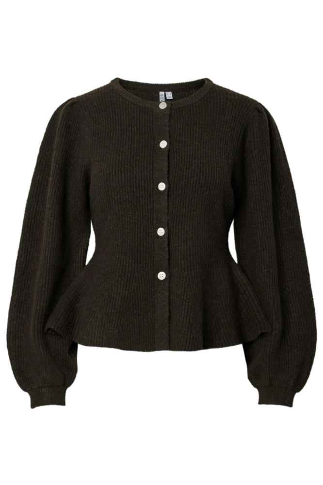 Pieces bruine dames vest | Vooraanzicht