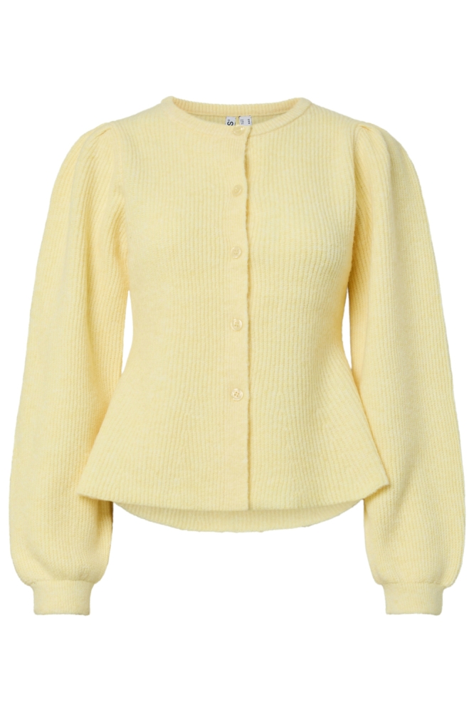 Pieces gele dames vest | Vooraanzicht