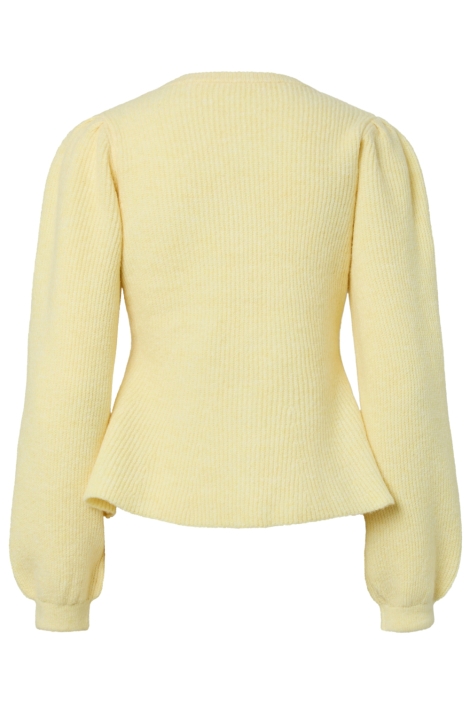 Pieces gele dames vest | Achteraanzicht