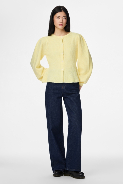 Pieces gele dames vest | Model