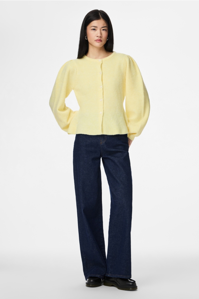 Pieces gele dames vest | Model