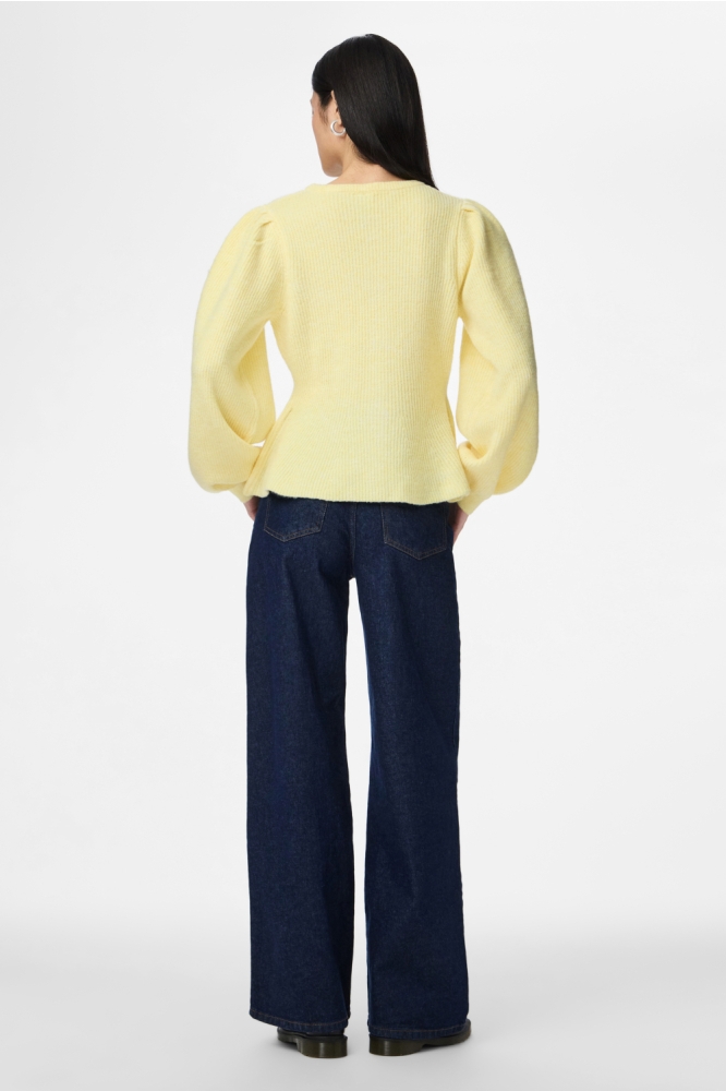 Pieces gele dames vest | Model