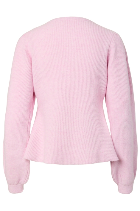 Pieces roze dames vest | Achteraanzicht