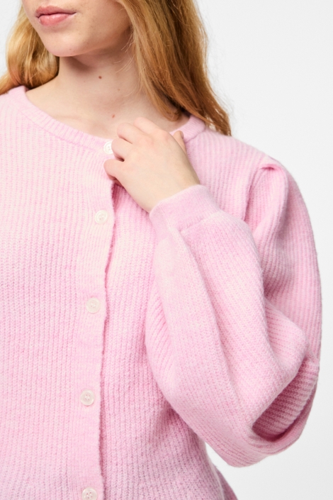 Pieces roze dames vest | Kleurstaal