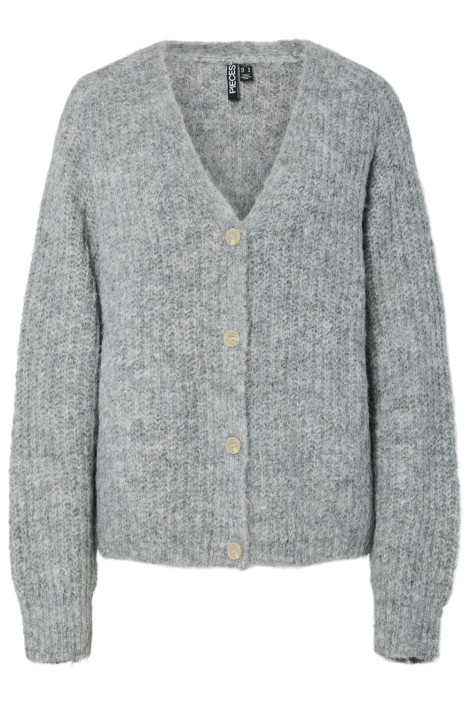 Pieces grijze dames vest | Vooraanzicht