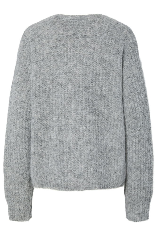 Pieces grijze dames vest | Achteraanzicht