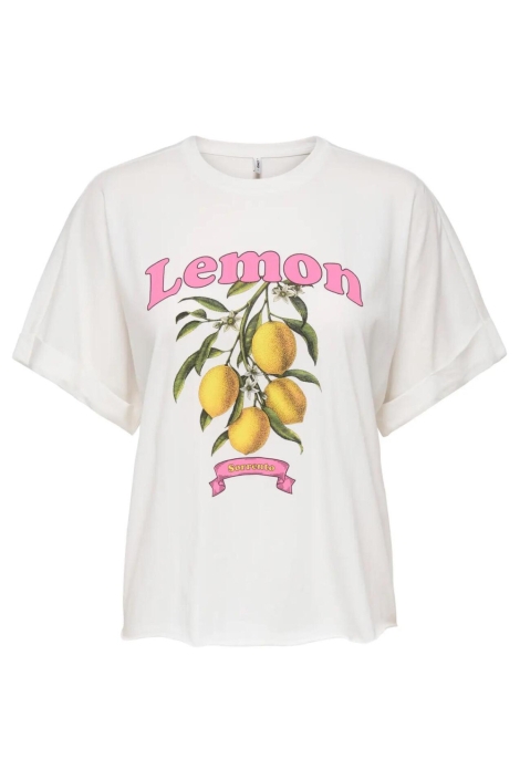Only witte dames t-shirt | Vooraanzicht