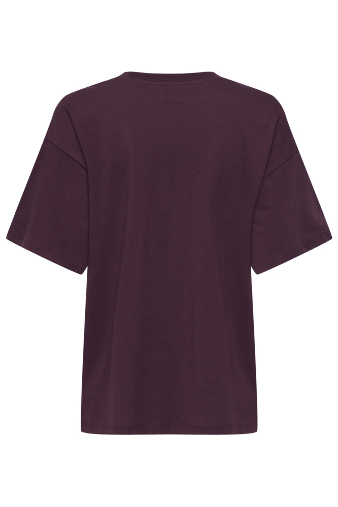 Only bordeaux dames t-shirt | Achteraanzicht