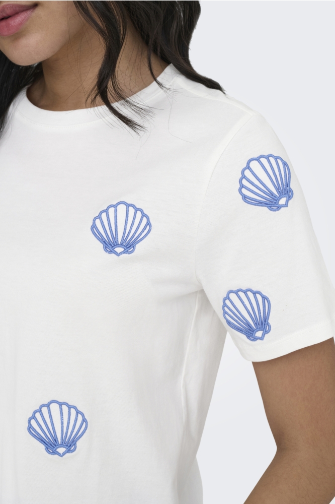 Only witte dames t-shirt | Close up