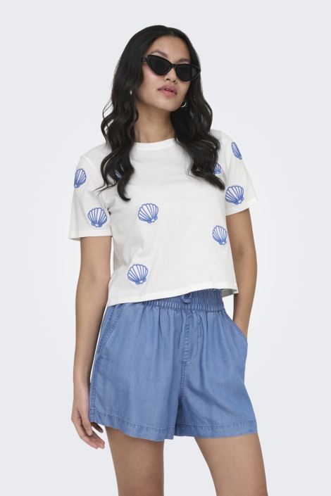 Only witte dames t-shirt | Model