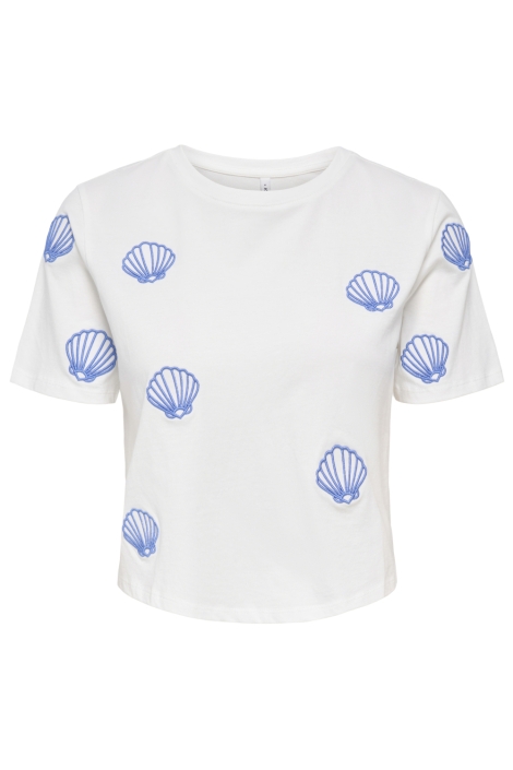 Only witte dames t-shirt | Vooraanzicht