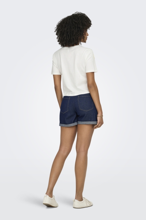 Only witte dames t-shirt | Model achteraanzicht