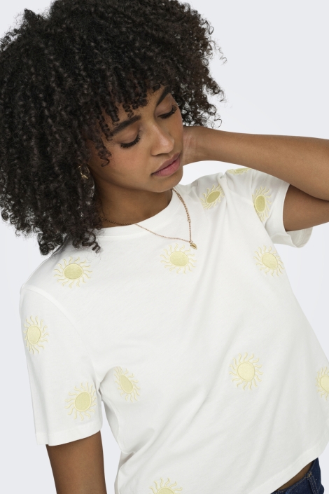 Only witte dames t-shirt | Close up