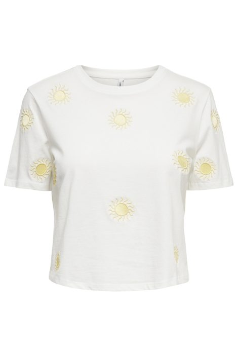Only witte dames t-shirt | Vooraanzicht