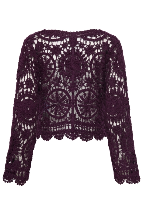 Only bordeaux dames vest | Achteraanzicht