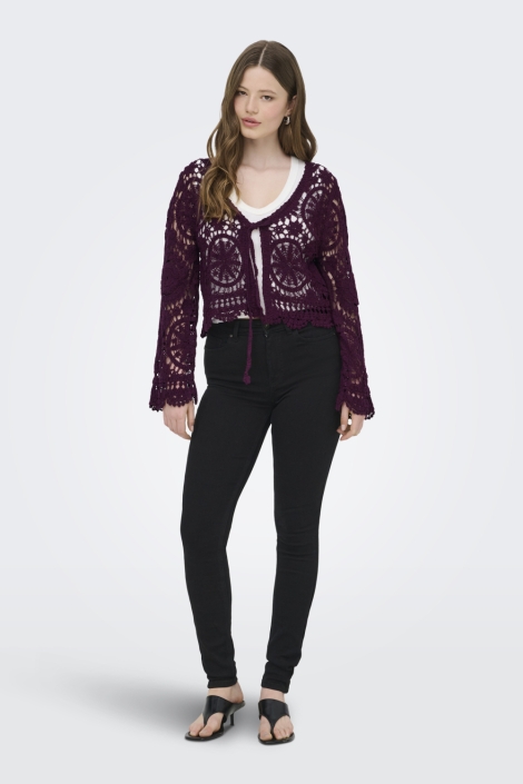 Only bordeaux dames vest | Model