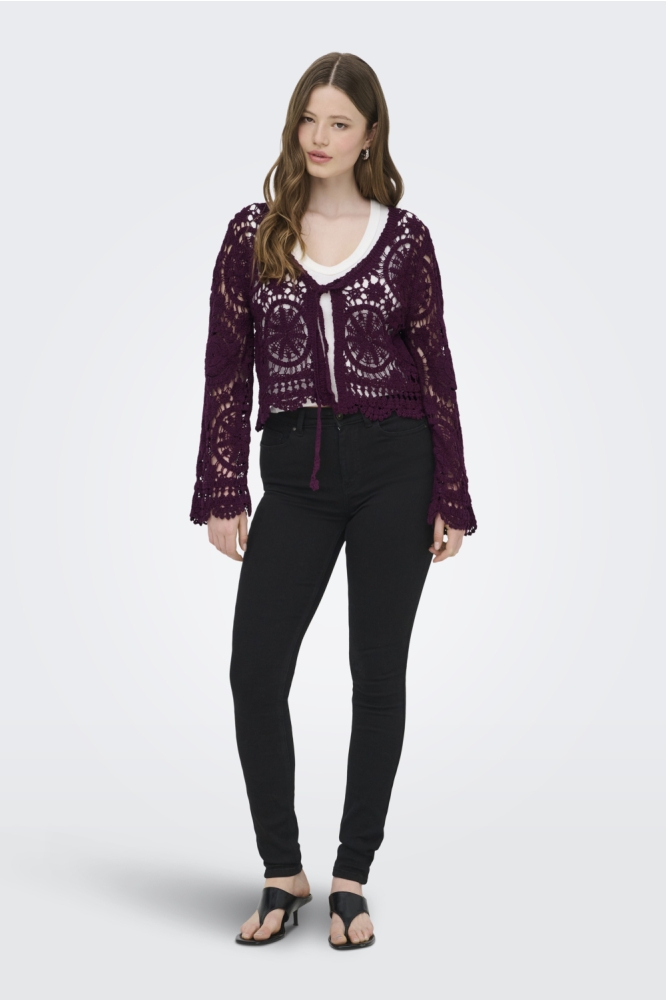 Only bordeaux dames vest | Model