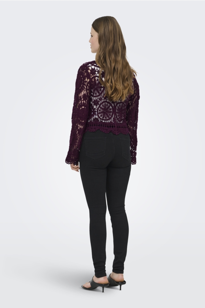 Only bordeaux dames vest | Model
