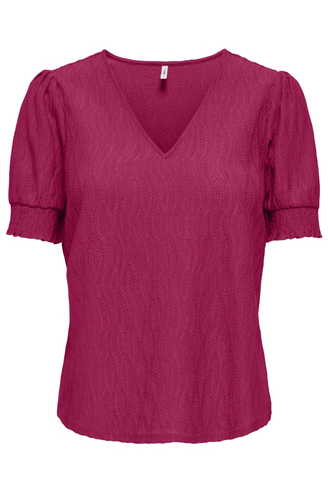 Only roze dames t-shirt | Vooraanzicht