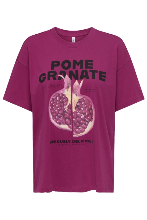 Only roze dames t-shirt | Vooraanzicht