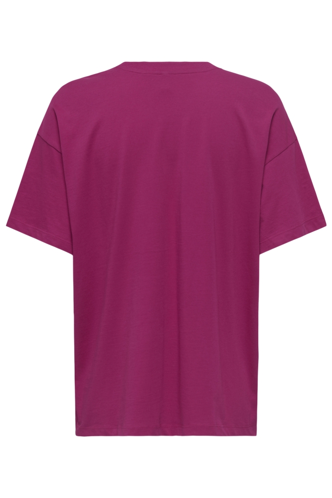 Only roze dames t-shirt | Achteraanzicht