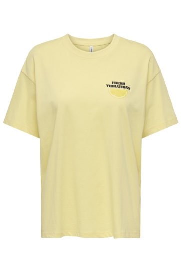 Only T-shirt ONLVIVVI S/S LOVELY TOP JRS 15346761 SUNLIGHT/LEMON EXOTIC