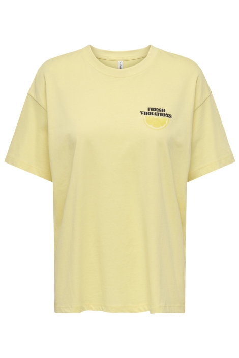 Only gele dames t-shirt | Vooraanzicht