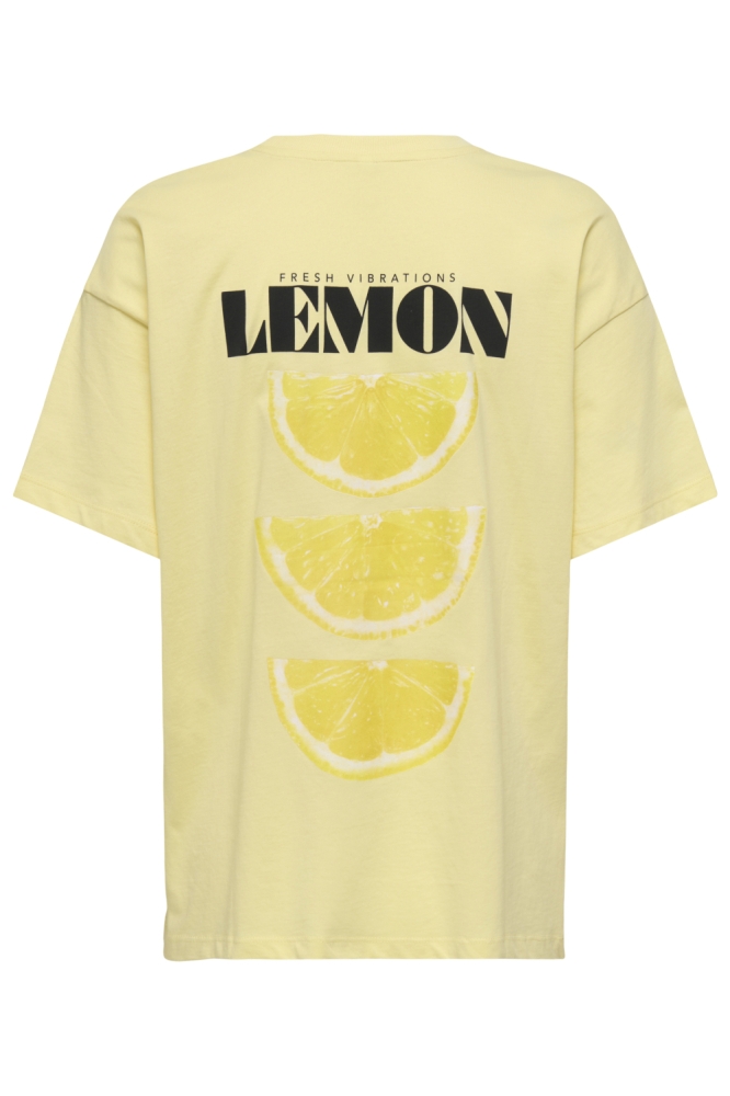 Only gele dames t-shirt | Achteraanzicht