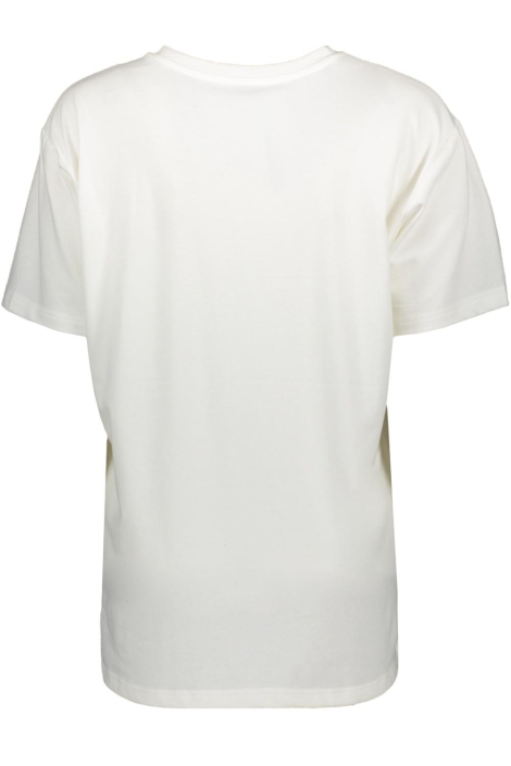 Fluresk witte dames t-shirt | Achteraanzicht