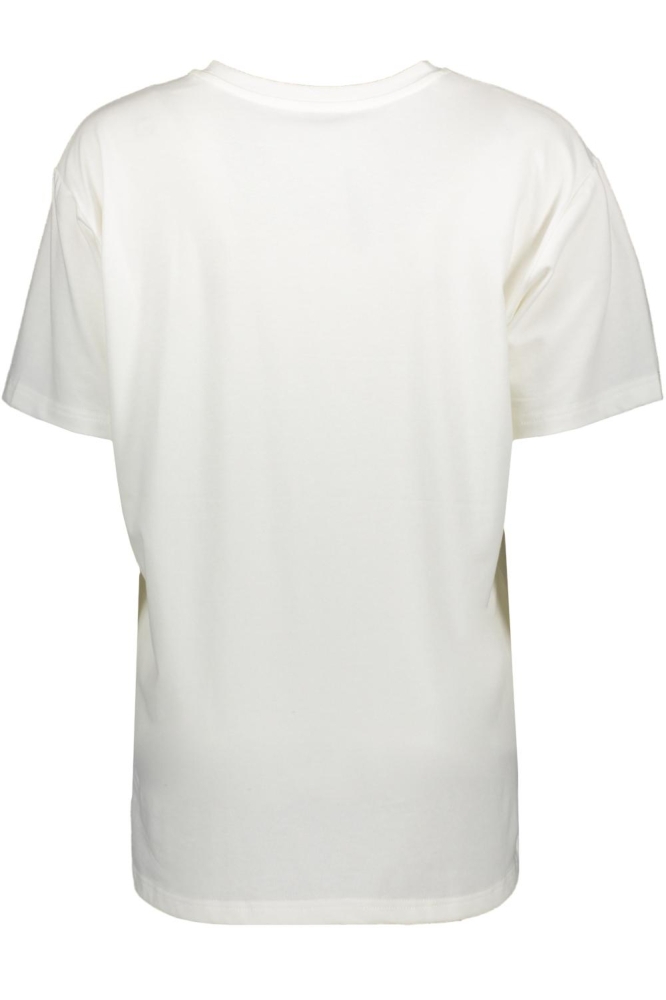 Fluresk witte dames t-shirt | Achteraanzicht
