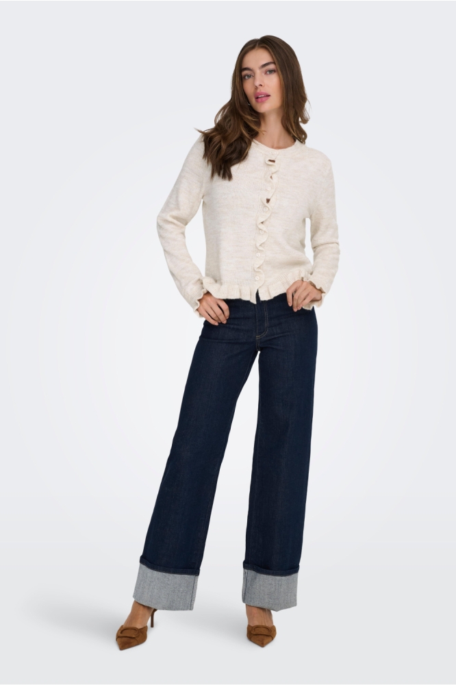 Jacqueline de Yong beige dames vest | Model