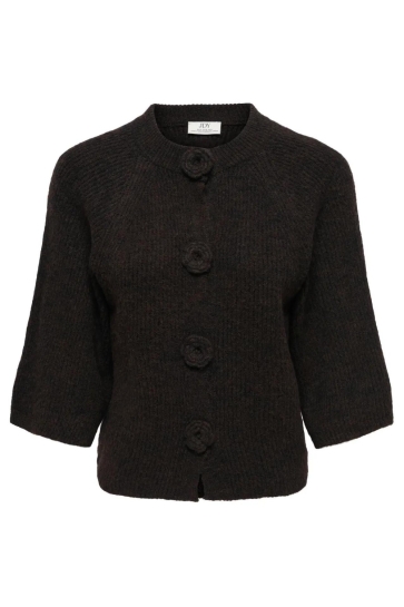 Jacqueline de Yong JDYHAILEY 3/4 ROSE CARDIGAN KNT NOO 15380692 Chocolate Torte
