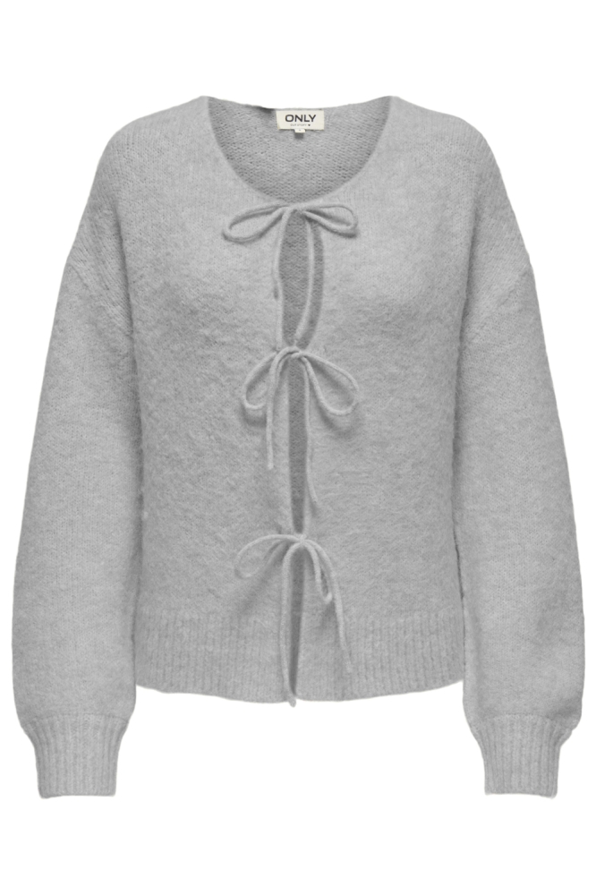 Only grijze dames vest | Vooraanzicht