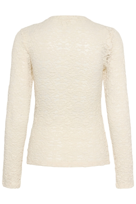 Part Two ecru dames t-shirt | Achteraanzicht